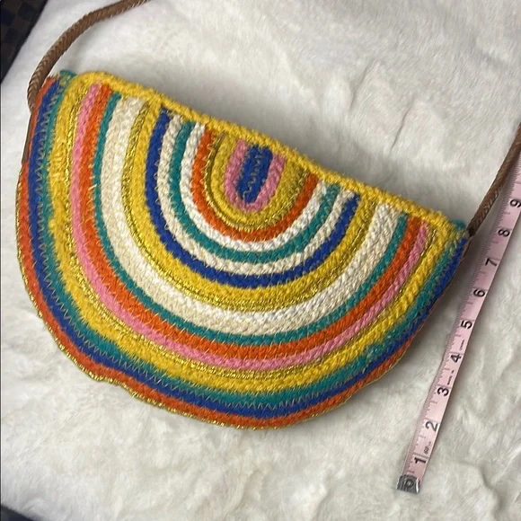 American Eagle- half moon Colorful Rainbow Shoulder Bag - Picture 7 of 9